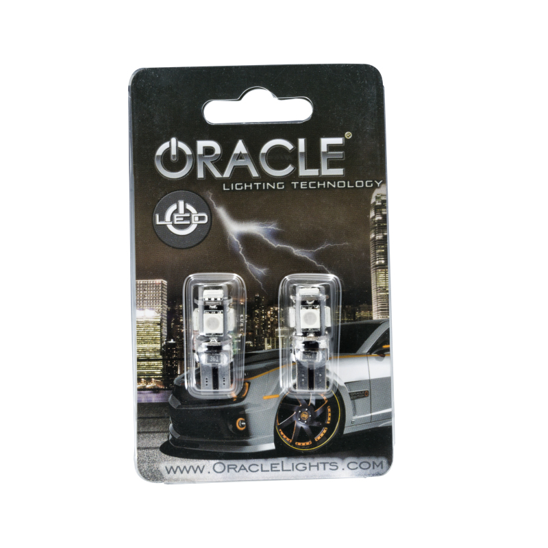 Oracle T10 5 LED 3 Chip SMD Bulbs (Pair) - Amber thumbnail 6