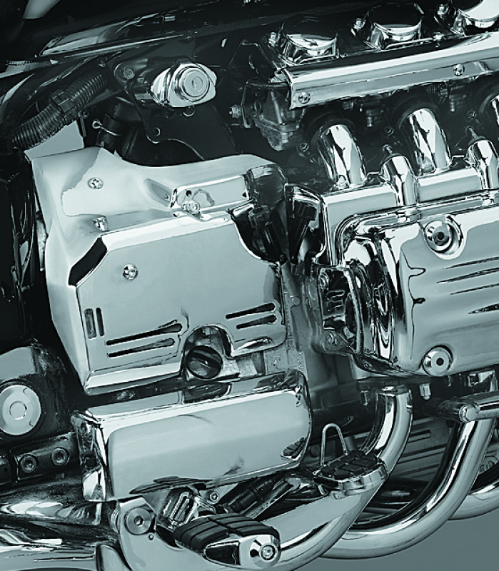 Kuryakyn Transmission Covers 7710 Cover Set, Steel, Chrome, Hardware Included, Kit thumbnail 5