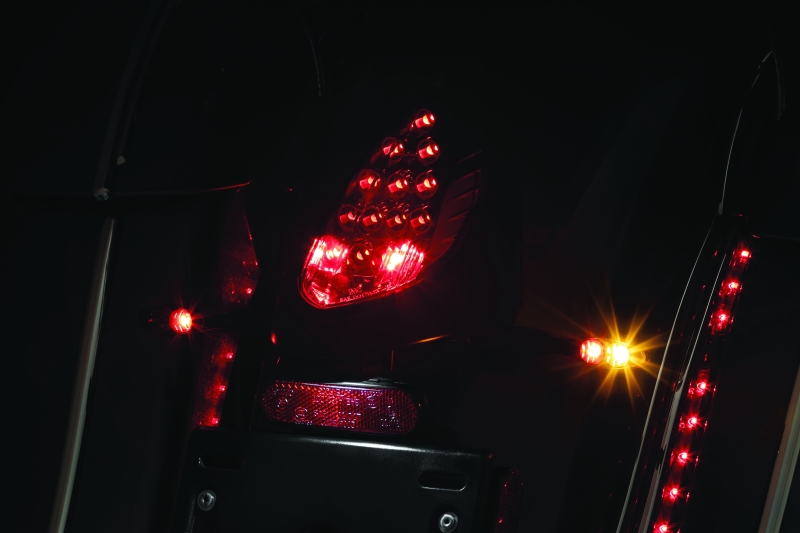 Kuryakyn Kellermann Micro 1000 Collection Turn Signals 2534 Signal, 1000, LED, Dark Smoke Lens, Amber/Red Light, Black Housing, Each thumbnail 2