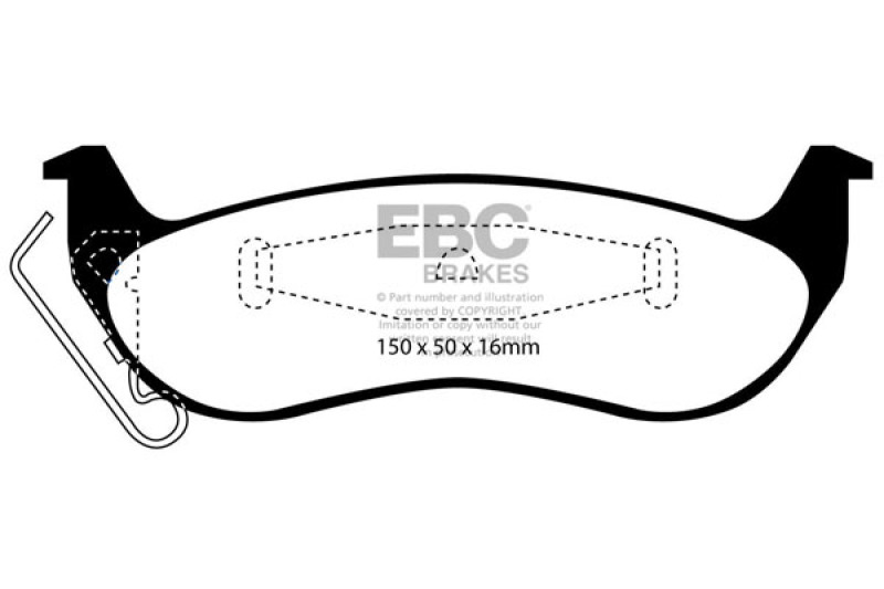 EBC 03+ Ford Crown Victoria 4.6 Greenstuff Rear Brake Pads thumbnail 3