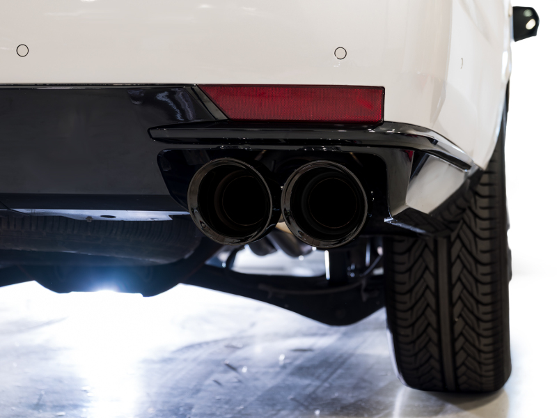 AWE Tuning 2021+ Cadillac Escalade 6.2L 0FG Dual Exit Exhaust System w/ 5in Diamond Blk Tips thumbnail 4