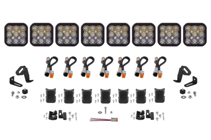 Diode Dynamics SS5 Sport Universal CrossLink 8-Pod Lightbar - White Driving thumbnail 2