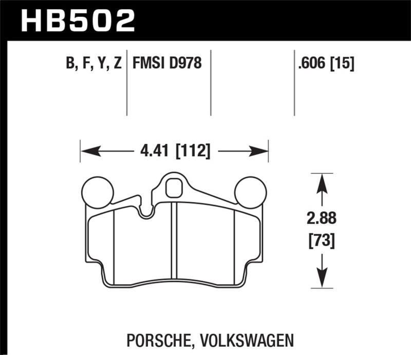 Hawk Porsche / Volkswagen HPS Street Rear Brake Pads thumbnail 3