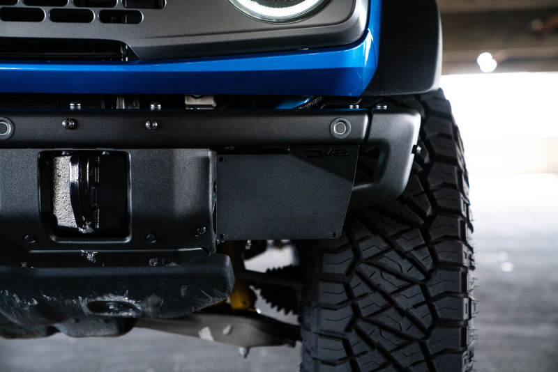 DV8 Offroad 21-22 Ford Bronco Factory Front Bumper License Relocation Bracket - Side thumbnail 4