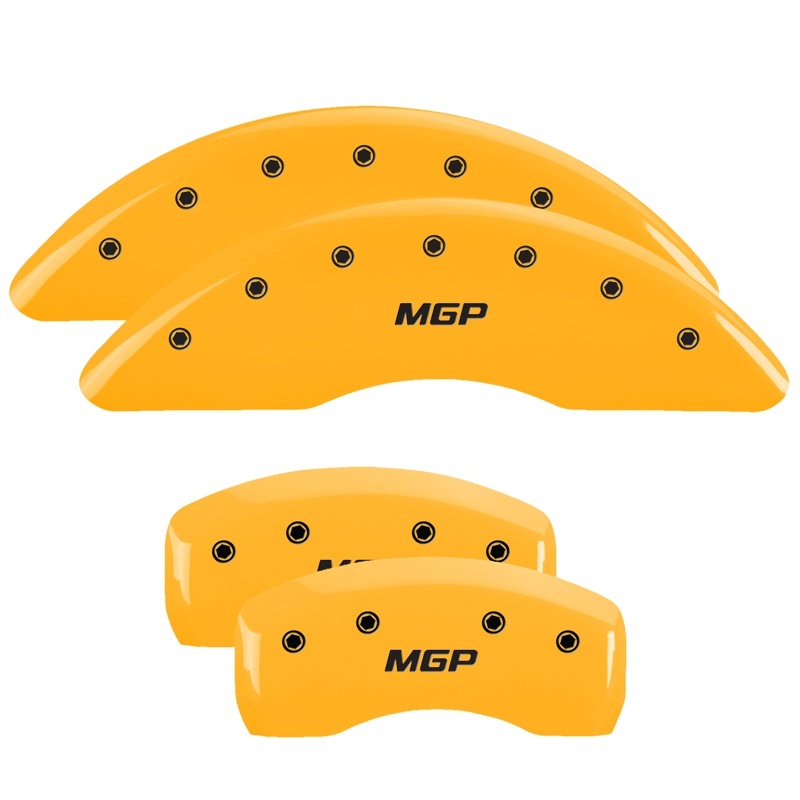 MGP 2 Caliper Covers Engraved Front MGP Yellow Finish Black Characters 2010 Mazda Tribute thumbnail 6