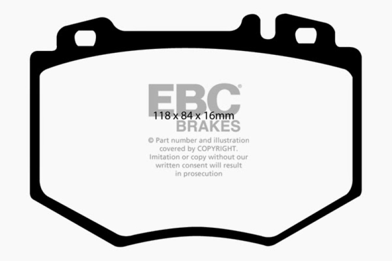 EBC 03-06 Mercedes-Benz CL600 5.5 Twin Turbo Redstuff Front Brake Pads thumbnail 6