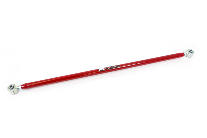 UMI dbl-adj. panhard bar w/ Roto-Joints boosts strength & rear adjustment.