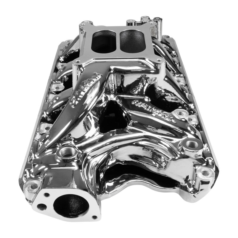 Edelbrock Performer RPM Air-Gap Intake Manifolds 7581-CP Manifold, Air Gap, Dual Plane, Chrome Plasma Coated, Natural, Square Bore, Ford, 351W, Each thumbnail 2