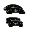 MGP 4 Caliper Covers Engraved F & R Chevy Racing Black Finish Silver Char 2019 Chevrolet Bolt EV thumbnail 6