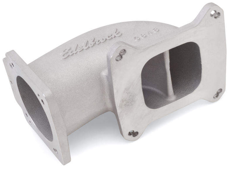 Edelbrock Low Profile Intake Elbow 90mm Throttle Body to Square-Bore Flange As-Cast Finish thumbnail 7