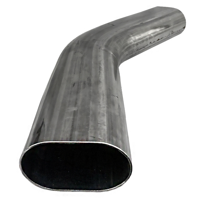 Granatelli 3in Oval Stainless Steel Horizontal 45 Deg Bend 4.5in Bend Radius Tubing thumbnail 3