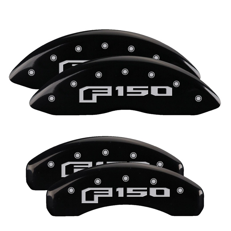 MGP 4 Caliper Covers Engraved F & R Oval Logo/Ford Black Finish Silver Char 2018 Ford Expedition thumbnail 3