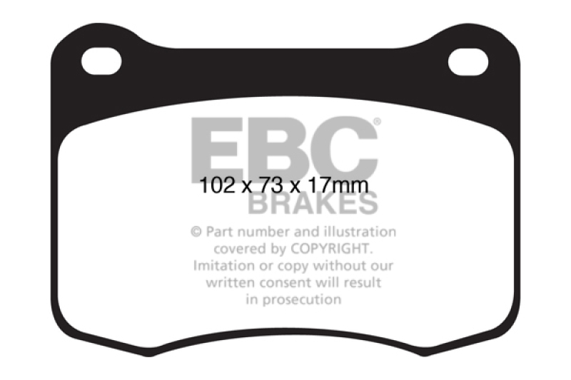 EBC 08+ Lexus IS-F 5.0 Bluestuff Rear Brake Pads thumbnail 4
