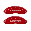 MGP Front set 2 Caliper Covers Engraved Front MOPAR Red finish silver ch thumbnail 7