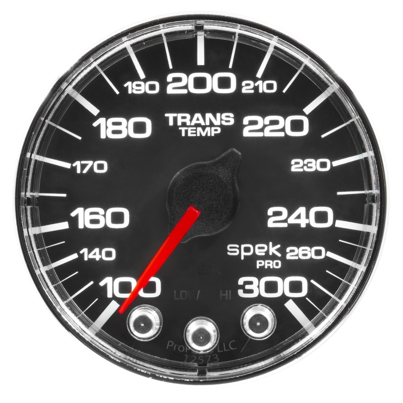 Autometer Spek-Pro Gauge Water Temp 2 1/16in 300f Stepper Motor W/Peak & Warn Blk/Chrm thumbnail 8