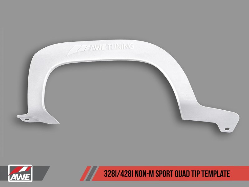 AWE Tuning BMW F3X 428i M Sport Quad Tip Marking Template thumbnail 2