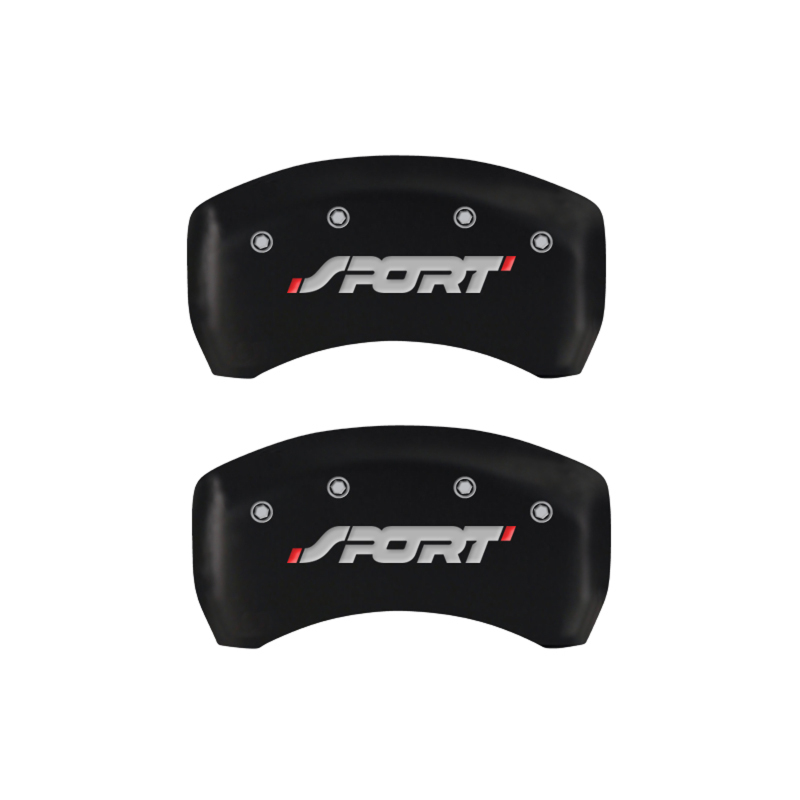 MGP 4 Caliper Covers Engraved Front & Rear SPORT Red finish silver ch thumbnail 7