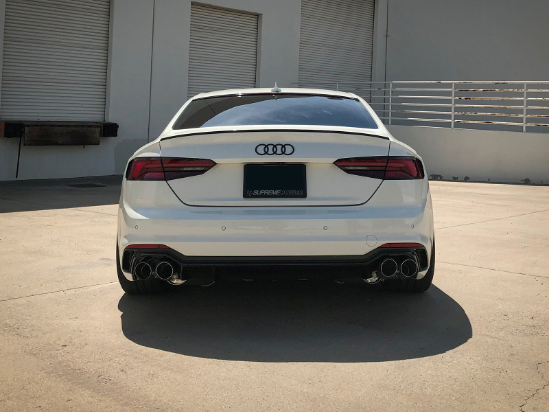 aFe 18-20 Audi RS5 Coupe MACH Force-Xp 3in to 2.5in 304 SS Axle-Back Exhaust System-Quad Carbon Tips