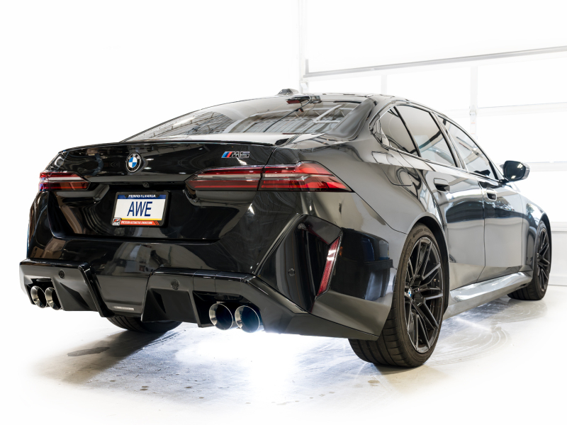 AWE Tuning BMW G90/G99 M5 Track Edition Cat-Back Exhaust - Chrome Silver Tips thumbnail 3
