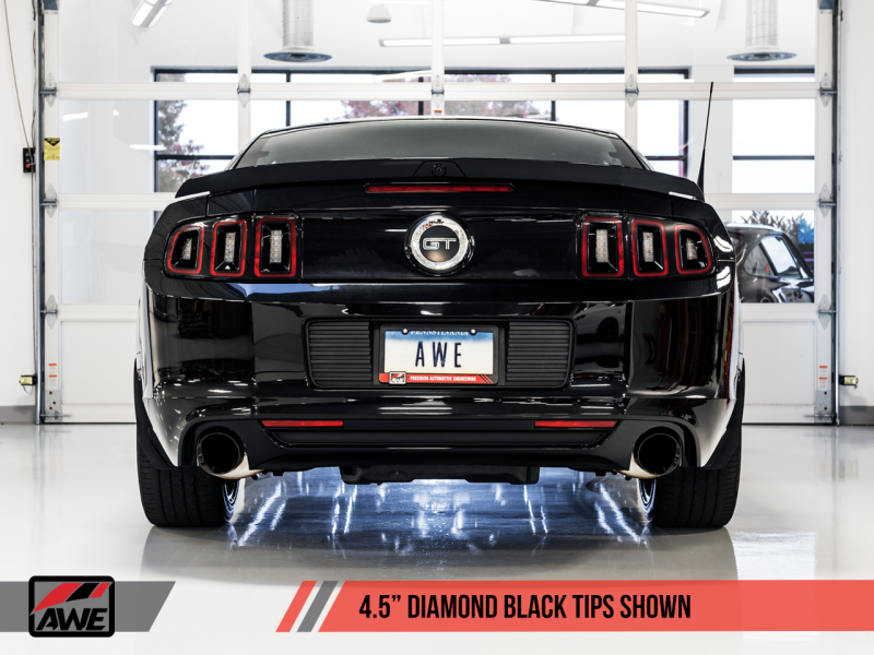AWE Tuning S197 Mustang GT Axle-Back Exhaust - Touring Edition (Diamond Black Tips) thumbnail 6