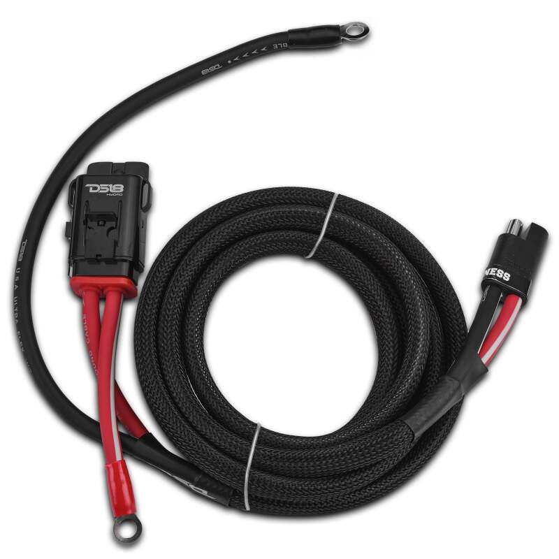 DS18 6-GA Water Resistant Fuse Holder 8 Ft of Power and Ground Wires 2 Door UTV