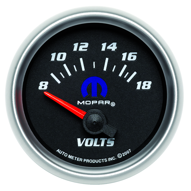 Autometer Mopar 52.4mm SSE 8-18 Volts Voltmeter Gauge thumbnail 7