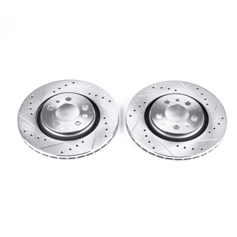 Power Stop 98-06 Volkswagen Beetle Front Evolution Drilled & Slotted Rotors - Pair thumbnail 2