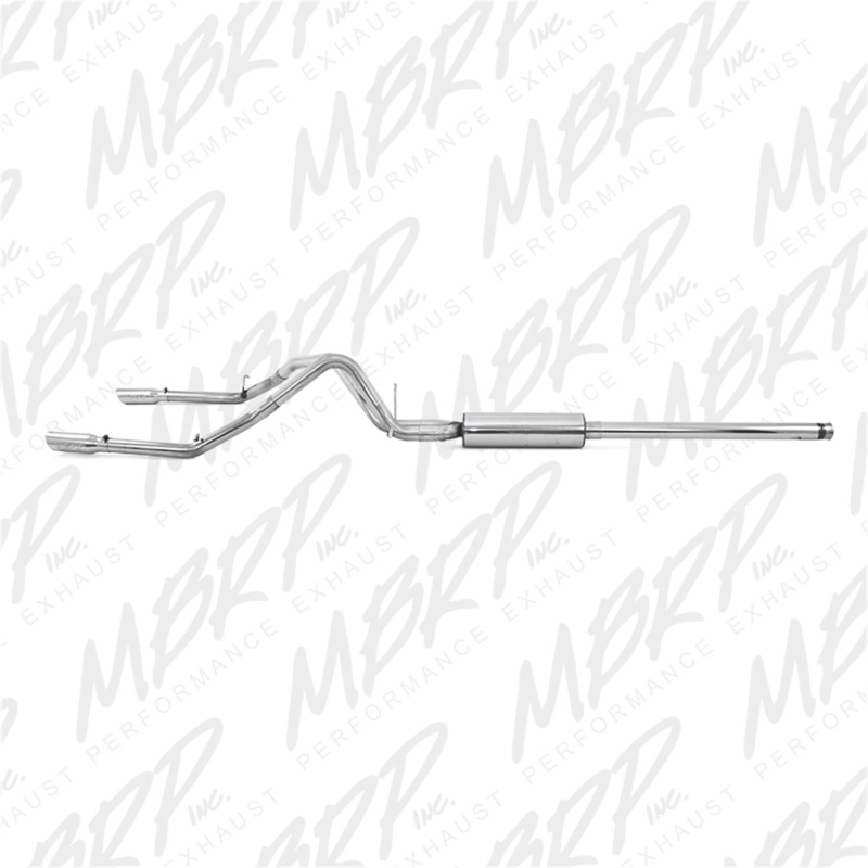 MBRP 14 Chevy/GMC 1500 Silverado/Sierra 4.3L V6/5.3L V8 Dual Split Rear T409 3in Cat Back Exhaust thumbnail 9