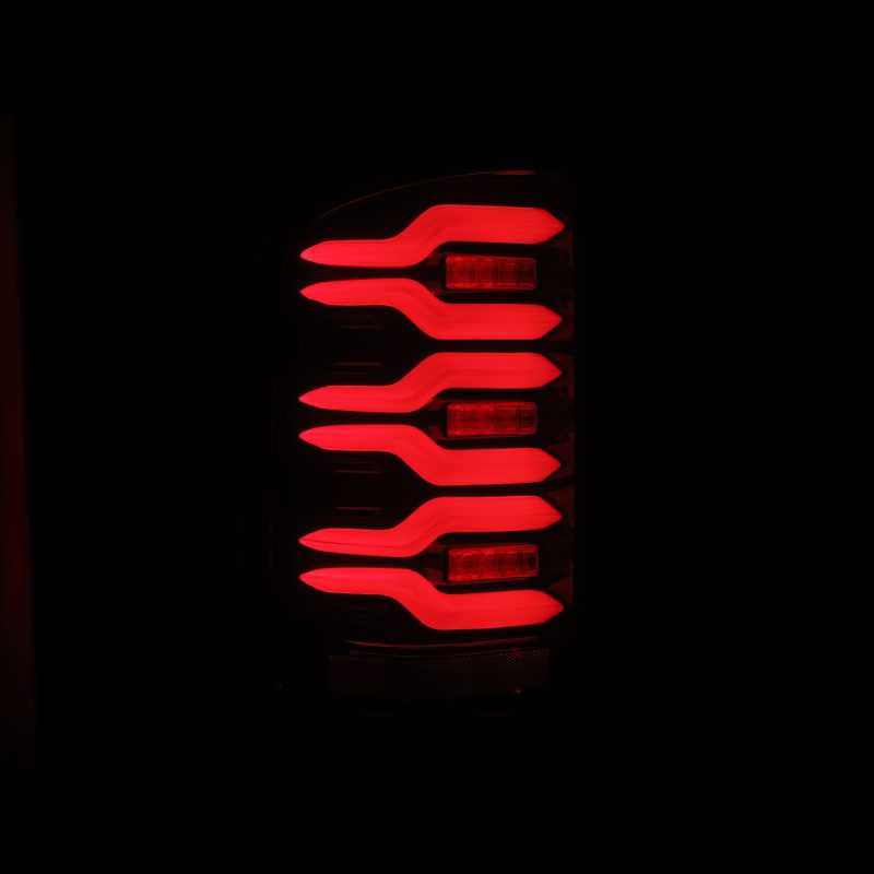 AlphaRex 14-18 GMC Sierra 1500/2500HD/3500HD LUXX-Series LED Tail Lights Blk/Red w/Actv Lgt Seq. Sig thumbnail 6
