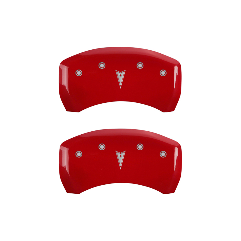 MGP 4 Caliper Covers Engraved Front Pontiac Rear Arrow Red Finish Silver Char 2007 Pontiac Solstice thumbnail 9