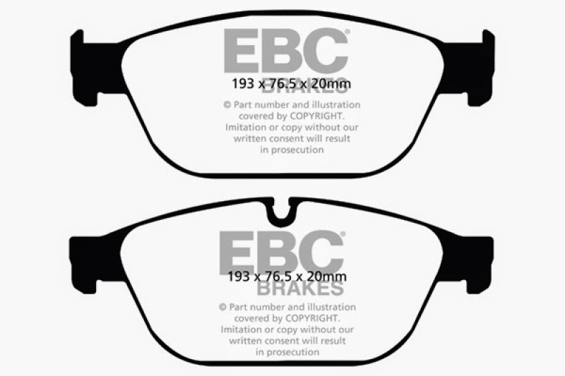 EBC 11-12 Audi A8 Quattro 3.0 Supercharged Yellowstuff Front Brake Pads thumbnail 7