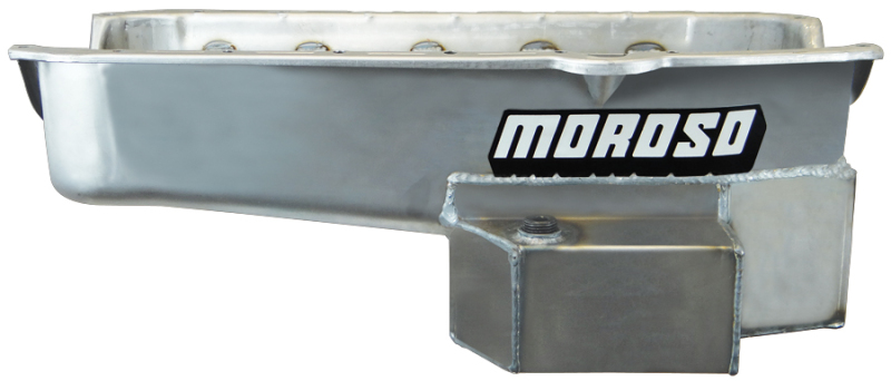 Moroso Pre-80 Chevrolet Small Block (w/2 Pc Seal) Road Race Wet Sump 7qt 7.5in Steel Oil Pan - Black thumbnail 6