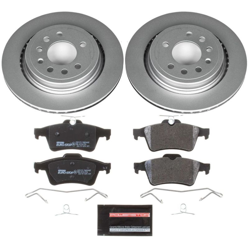 Power Stop 08-11 Saab 9-3 Rear Euro-Stop Brake Kit thumbnail 2