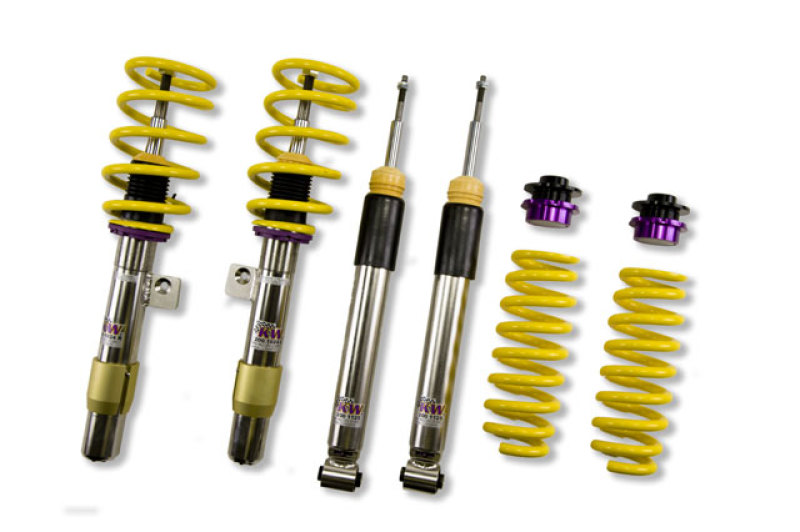 KW Variant 3 Coilover Kits 35220095 Kits, 3, 0.4 - 1.4 in. Lowered Front, 0.2 - 1.0 in. Lowered Rear, Shocks, Yellow Powdercoated Springs, BMW, Kit thumbnail 9