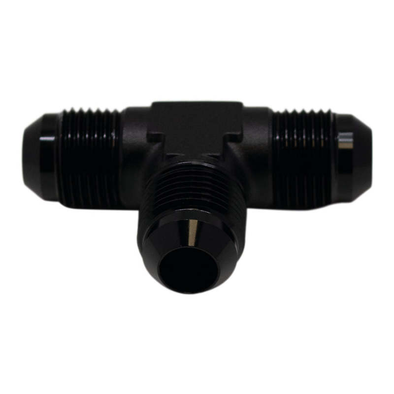 DeatschWerks 8AN Male Flare to 8AN Male Flare to 8AN Male Flare Tee Fitting - Anodized Matte Black thumbnail 2