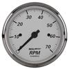 AutoMeter Gauge Tachometer 3-1/8in. 7K RPM In-Dash American Platinum thumbnail 5