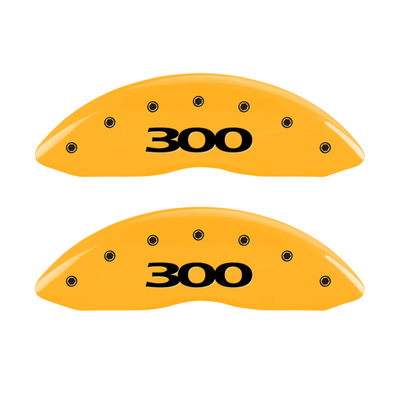MGP 4 Caliper Covers Engraved Front & Rear 300 Yellow finish black ch thumbnail 5