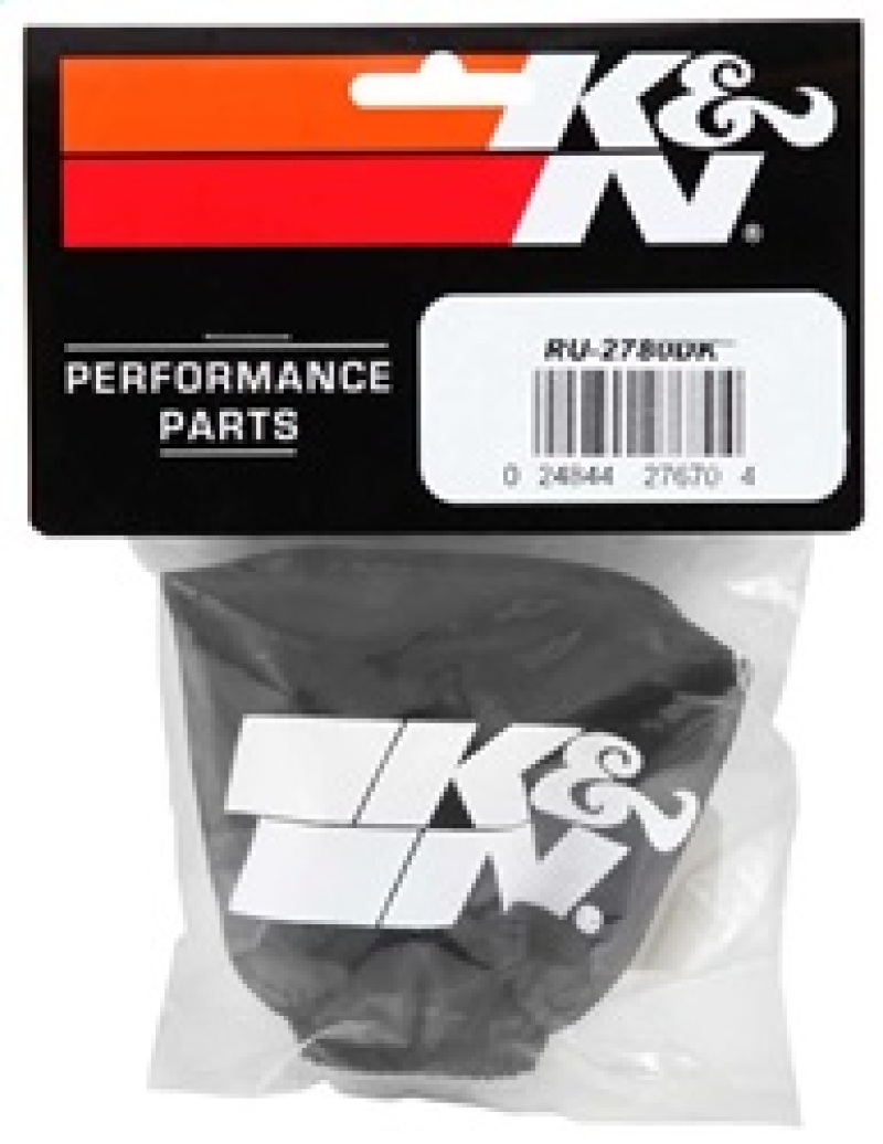 K&N Air Filter Wrap Black Oval Tapered 3.75in Base I/S Width x 2.5in Top I/S Width x 2.75in H thumbnail 4