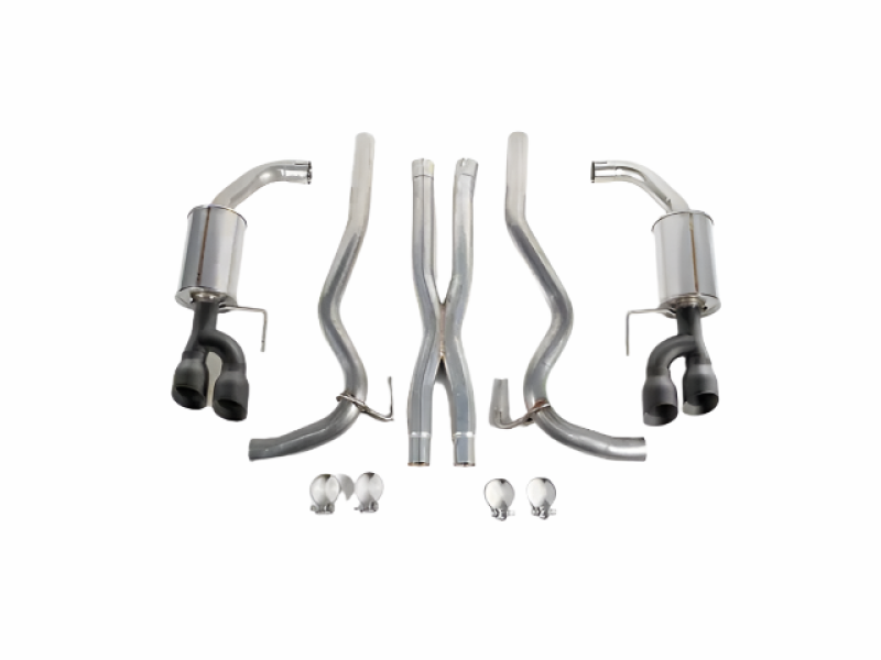 Roush 18-23 Mustang 5.0L V8 Black Tip Cat Back Exhaust Kit (Quad Tip Non-Active) thumbnail 3