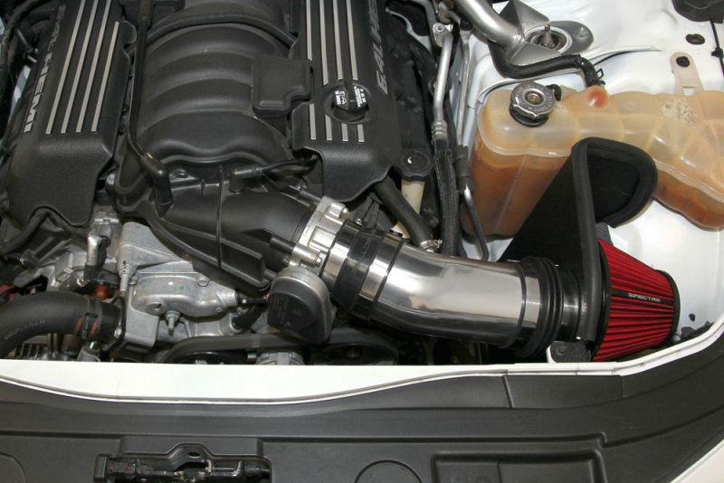 Spectre 11-14 Challenger/Charger V8-6.4L F/I Air Intake Kit - Polished w/Red Filter thumbnail 9