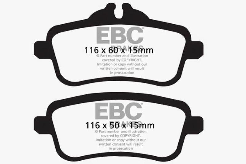 EBC 13-16 Mercedes-Benz GL63 AMG 5.5 Twin Turbo Bluestuff Rear Brake Pads thumbnail 6