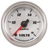 Autometer Pro-Cycle Gauge Voltmeter 2 1/16in 18V Digital Stepper Motor White thumbnail 7