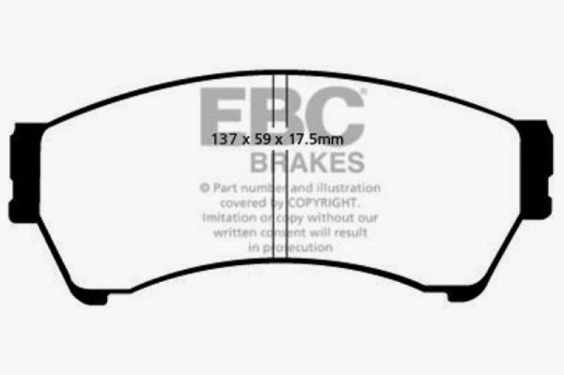 EBC 06-07 Mazda 6 2.3 Yellowstuff Front Brake Pads thumbnail 4