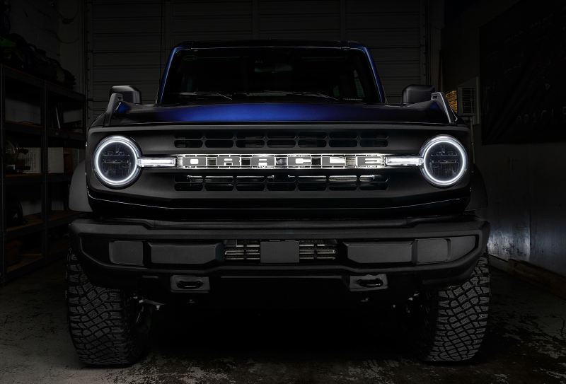 Oracle 21-22 Ford Bronco Headlight Halo Kit w/DRL Bar - Base Headlights -w/No Controller thumbnail 2