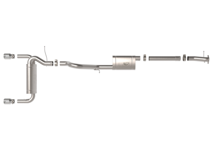 aFe 2021+ Ford Bronco L4-2.3L (t) / V6-2.7L (tt) Vulcan 3in. to 2.5in. SS Cat-Back - Polished thumbnail 7