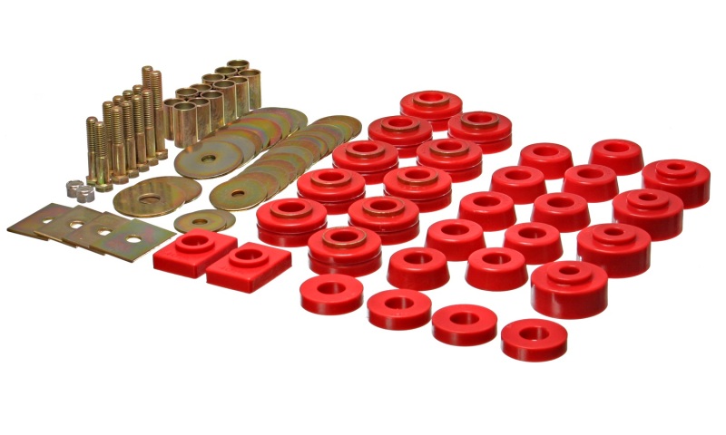 Energy Suspension Body Mount Set - Red thumbnail 4