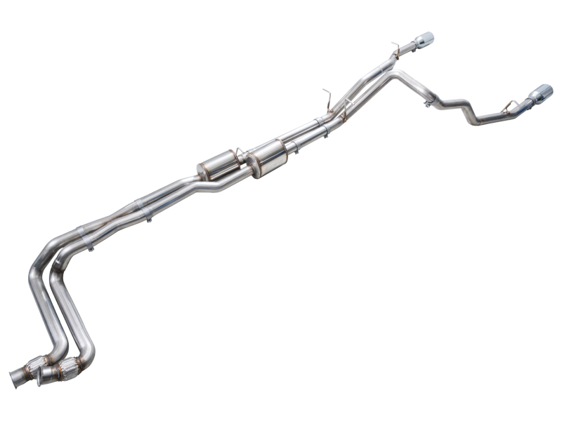 AWE Tuning 2025+ RAM 1500 3.0TT Rebel 0FG Cat-Back Exhaust w/ Chrome Silver Tips