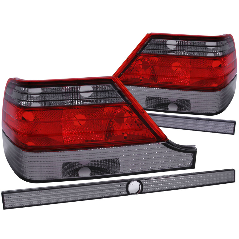 ANZO 1995-1999 Mercedes Benz S Class W140 Taillights Red/Smoke thumbnail 4