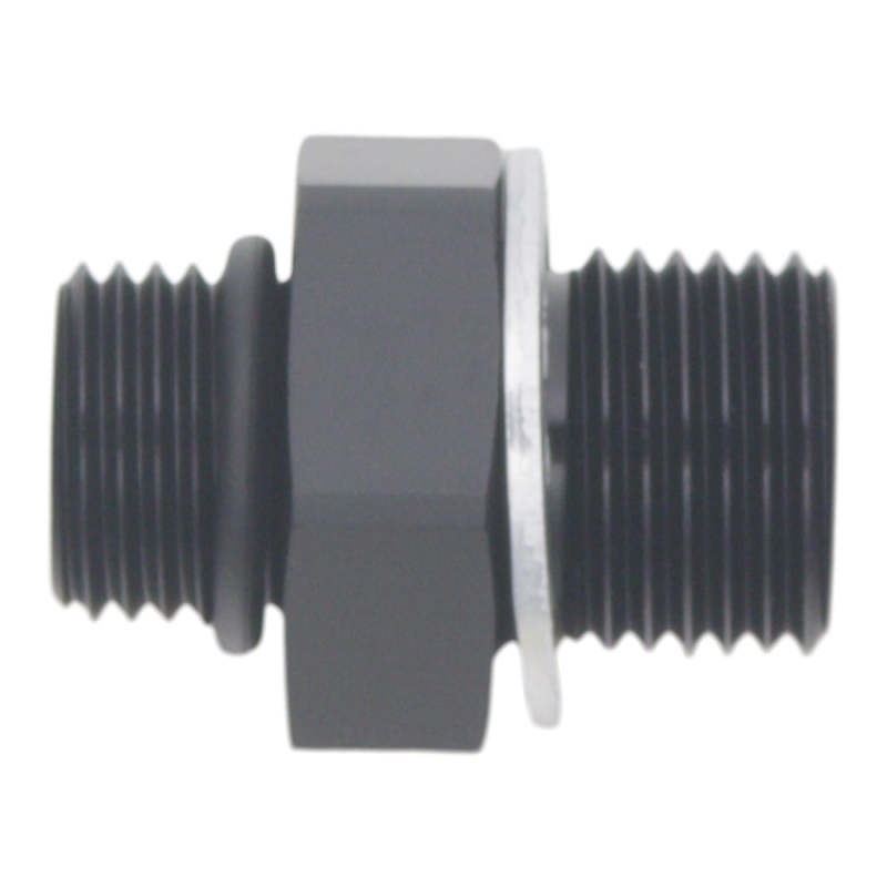 DeatschWerks 6AN ORB Male to M16 X 1.5 Metric Male (Incl O-Ring and Washer) - Anodized Matte Black thumbnail 2