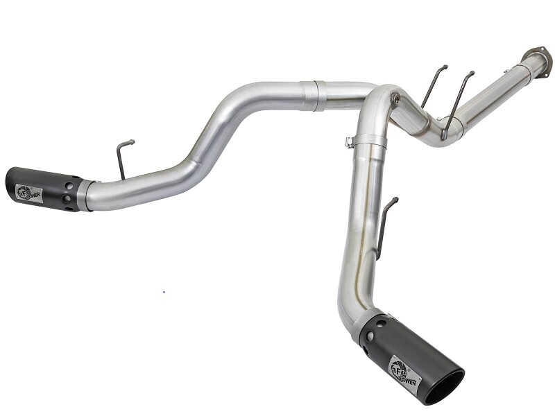 aFe ATLAS 4in DPF-Back Alum Steel Exhaust System w/Black Tip 2017 Ford Diesel Trucks V8-6.7L (td) thumbnail 2